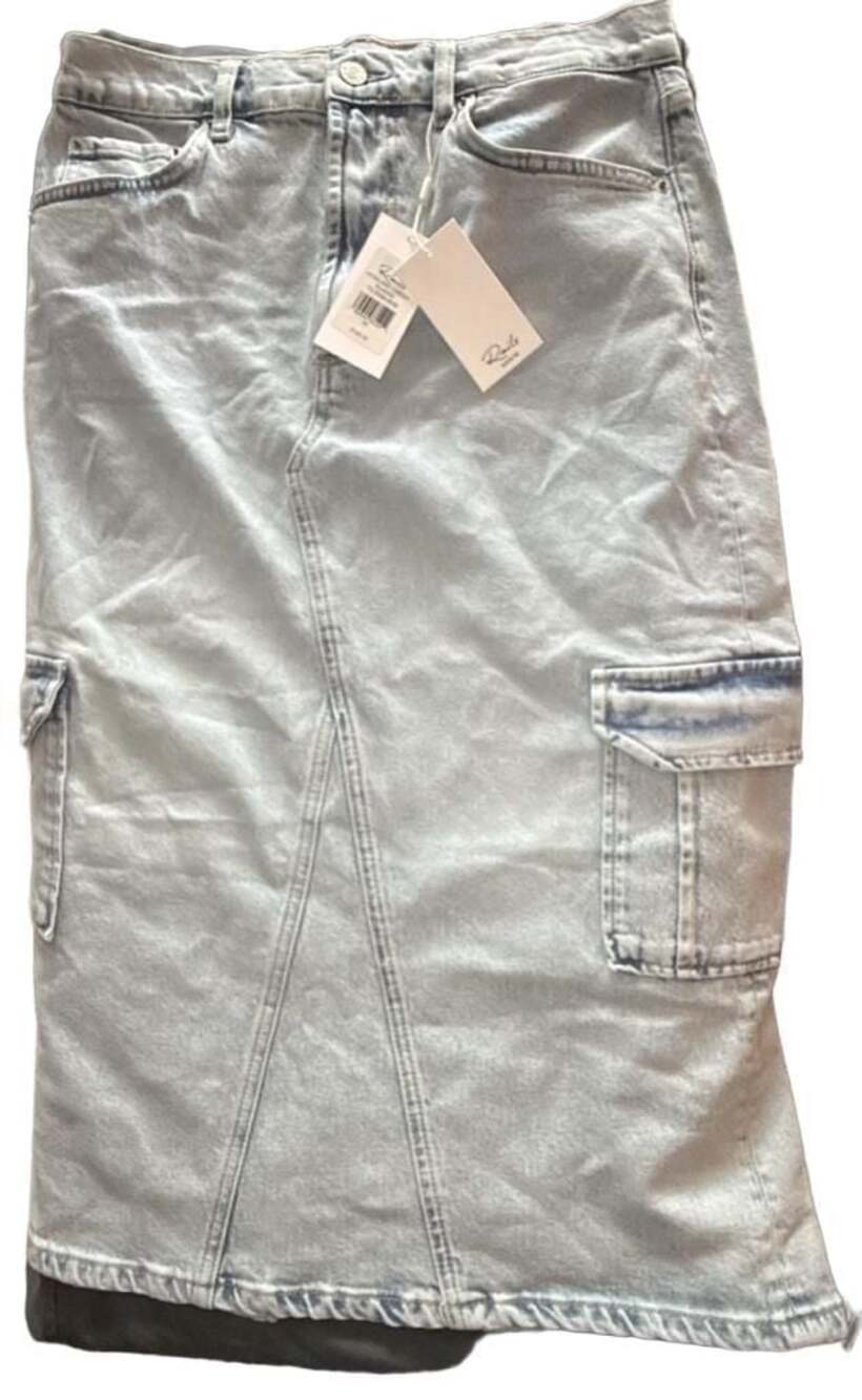 NWT Rails Highland Cargo Denim Midi Skirt – Riviera – Size 29 – $198 Retail